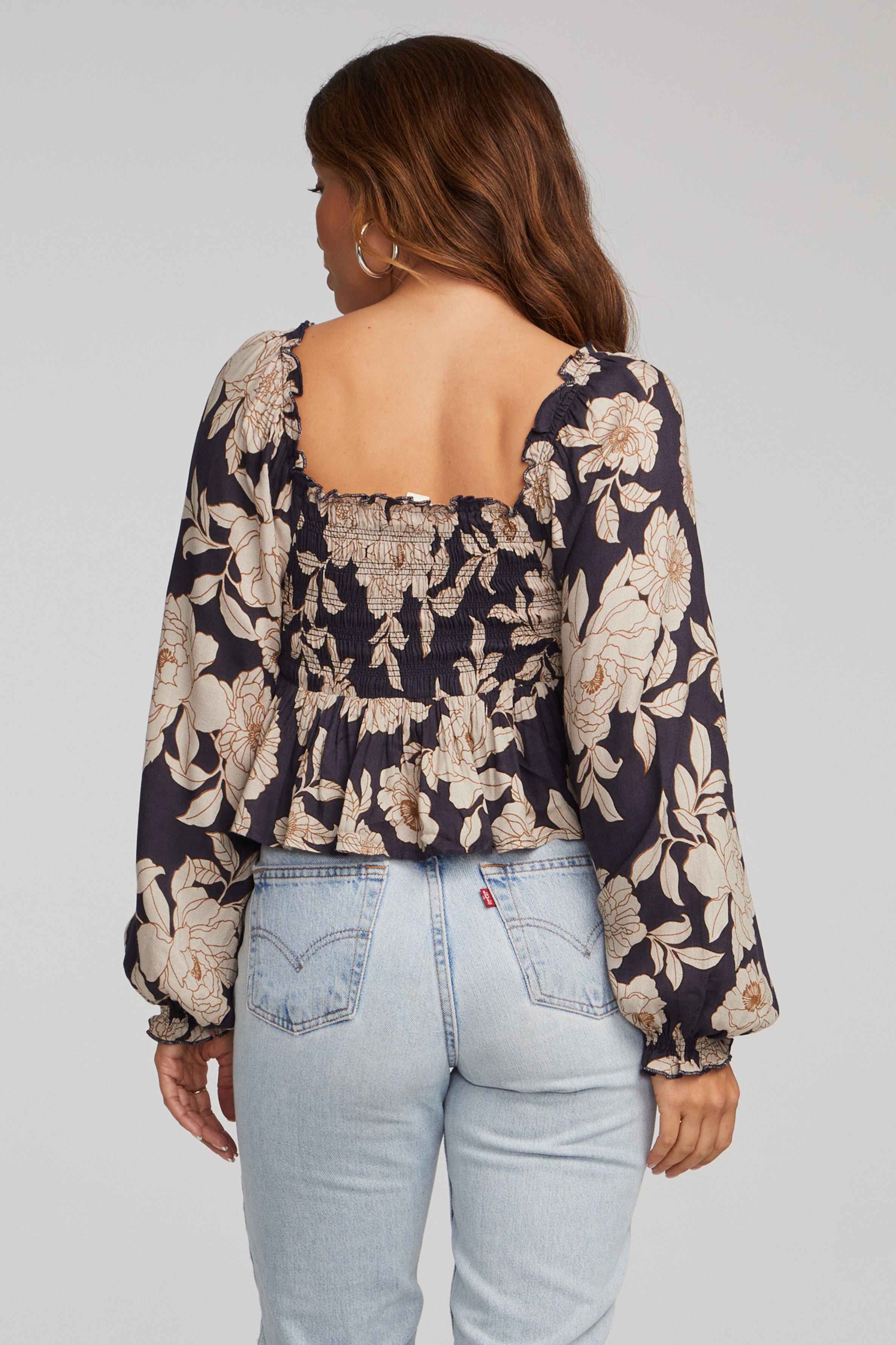 Marion 3/4 Slv Magnolia Bloom Top – Charlotte's Web NJ